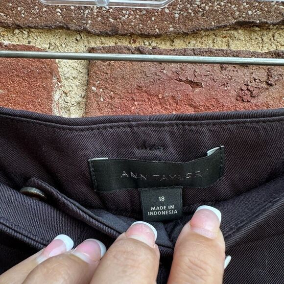 ANN TAYLOR $139 BLACK THE PLEATED WIDE LEG PANTS SZ 18 NEW - Picture 8 of 9